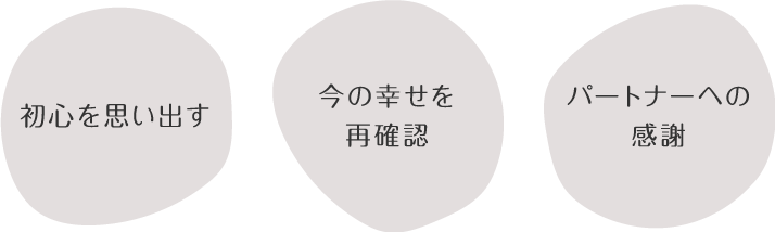 初心を思い出す 今の幸せを再確認 パートナーへの感謝